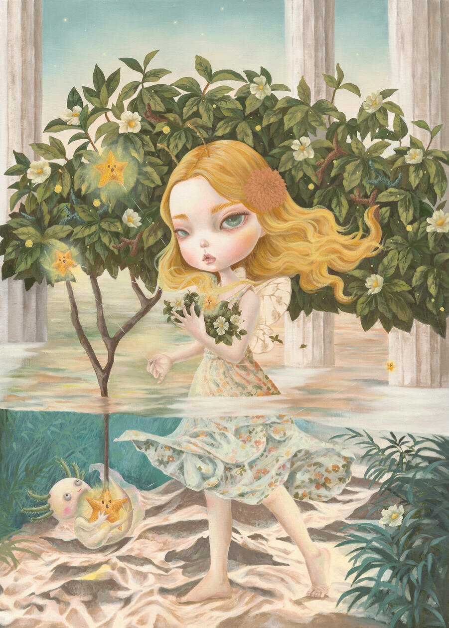 Orbit; Sea Constellation_ The Beginning, 바다별자리_ 시작, oil on canvas, 90.9 × 60.6 cm, 2026